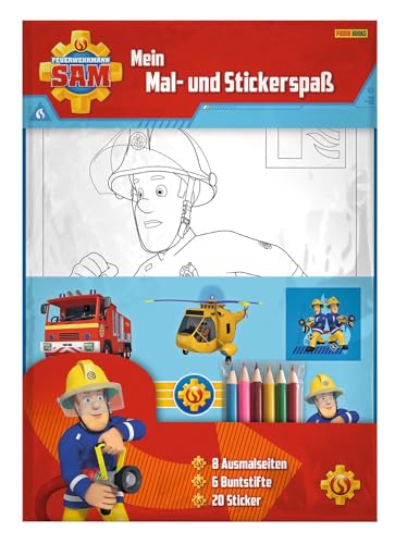 Feuerwehrmann Sam: Mein Mal- und Stickerspaß: Ausmalseiten, Sticker und Buntstifte von Panini